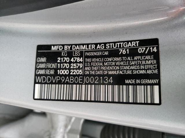 2014 MERCEDES-BENZ B ELECTRIC WDDVP9AB0EJ002134