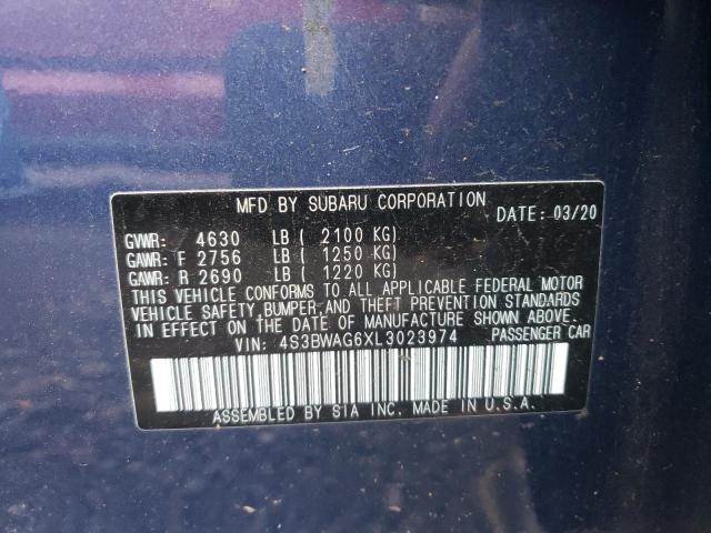 2020 SUBARU LEGACY SPO 4S3BWAG6XL3023974