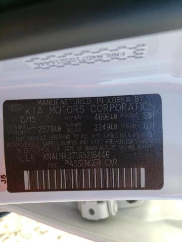 2016 KIA CADENZA LU KNALN4D71G5216446