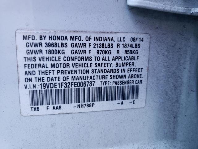 2015 ACURA ILX 20 19VDE1F32FE006787