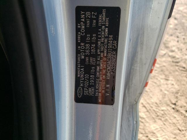 2011 HYUNDAI ACCENT GL KMHCM3AC3BU198494