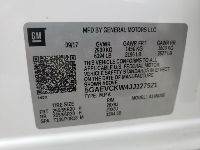 2018 BUICK ENCLAVE AV 5GAEVCKW4JJ127521
