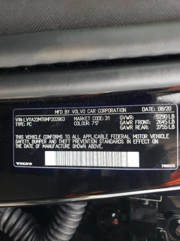 2021 VOLVO S90 T6 R-D LVYA22MT6MP202863