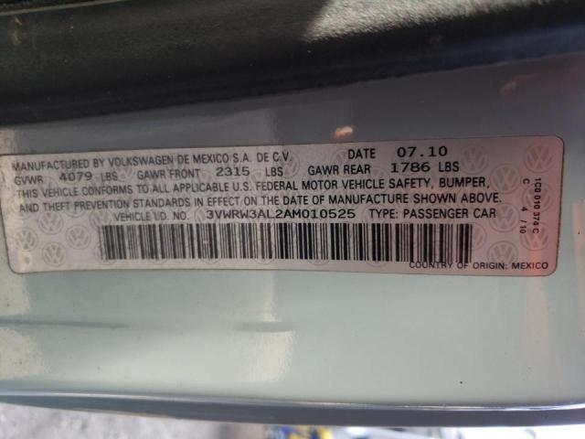 2010 VOLKSWAGEN NEW BEETLE 3VWRW3AL2AM010525