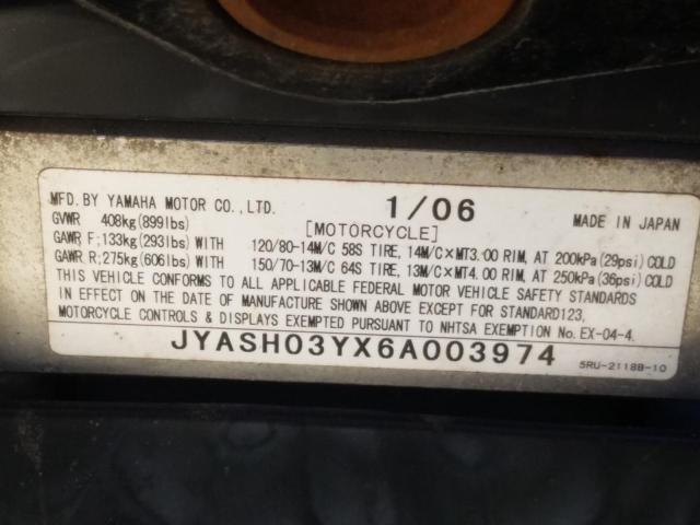 2006 YAMAHA YP400 JYASH03YX6A003974