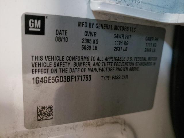 2011 BUICK LACROSSE C 1G4GE5GD3BF171780