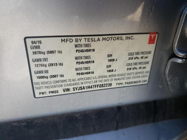 2015 TESLA MODEL S P8 5YJSA1H47FF082239