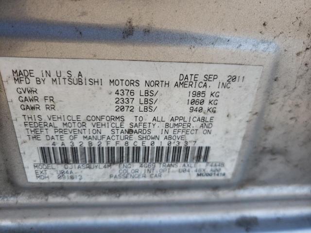 2012 MITSUBISHI GALANT FE 4A32B2FF8CE010337