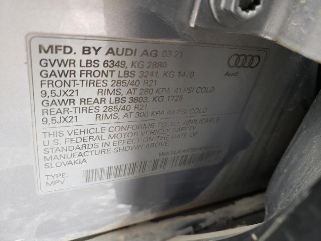 VIN WA1LXAF78MD035476 2021 Audi Q7, Premium Plus no.10