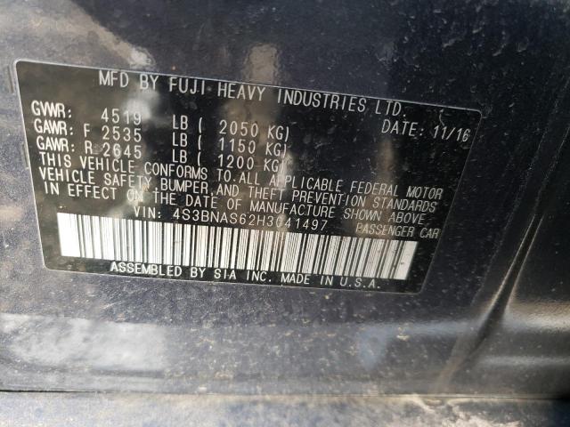2017 SUBARU LEGACY SPO 4S3BNAS62H3041497