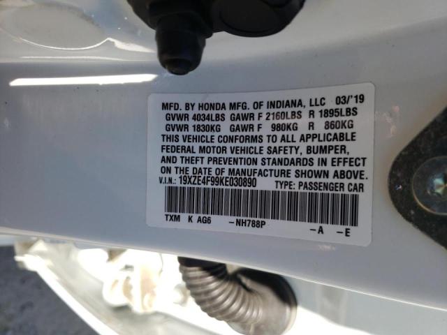 2019 HONDA INSIGHT TO 19XZE4F99KE030890