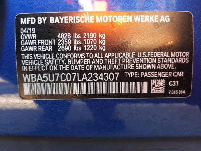 2020 BMW M340I WBA5U7C07LA234307