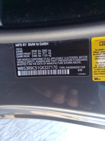 2016 BMW M4 WBS3R9C51GK337170