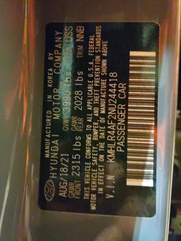 2022 HYUNDAI ELANTRA N KMHLR4AF2NU244418