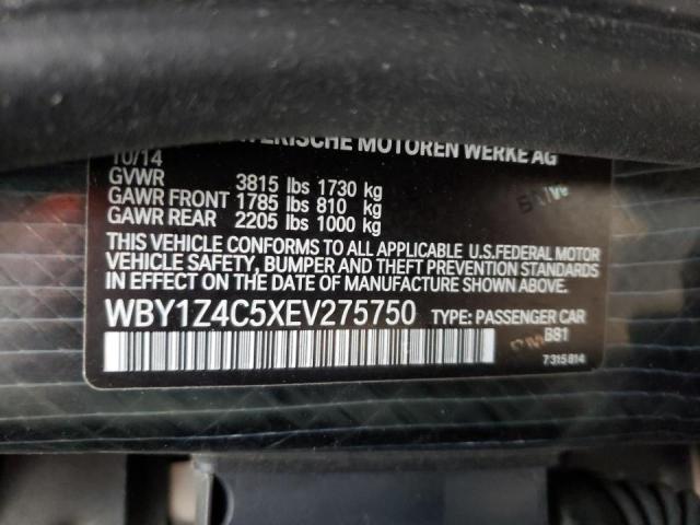 2014 BMW I3 REX WBY1Z4C5XEV275750