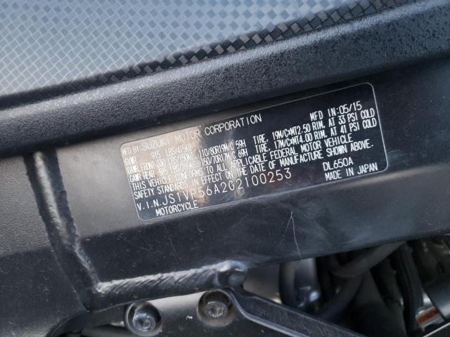2016 SUZUKI DL650 A JS1VP56A2G2100253