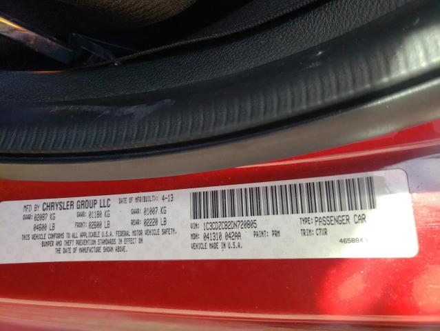 2013 DODGE AVENGER SX 1C3CDZCB2DN720805