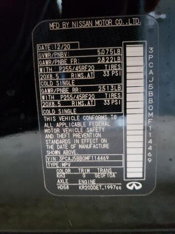 2021 INFINITI QX50 LUXE 3PCAJ5BB0MF114469