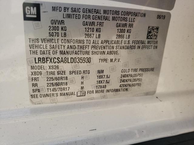 2020 BUICK ENVISION E LRBFXCSA8LD035930