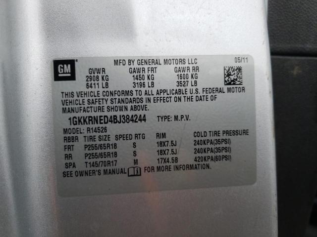 2011 GMC ACADIA 1GKKRNED4BJ384244