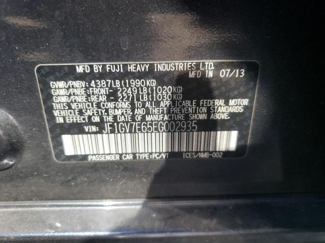 2014 SUBARU IMPREZA WR JF1GV7E65EG002935