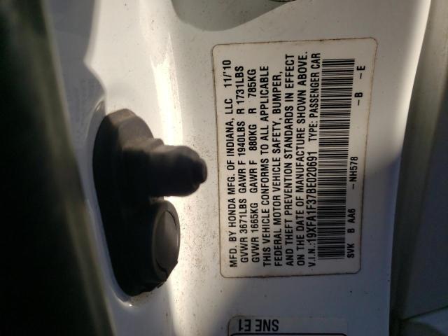 2011 HONDA CIVIC VP 19XFA1F37BE020691