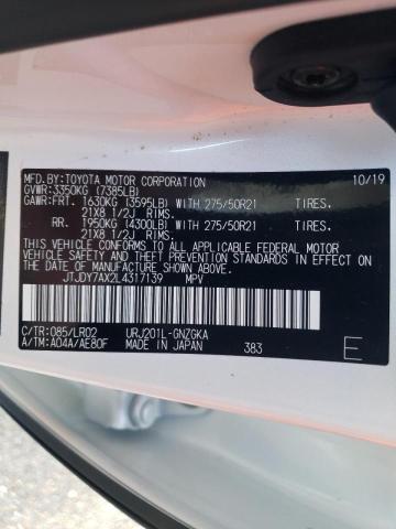 2020 LEXUS LX 570 JTJDY7AX2L4317139