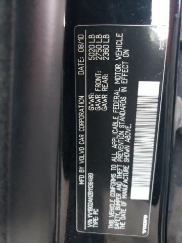 2011 VOLVO S80 T6 YV1902AH2B1138489