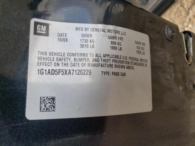 2010 CHEVROLET COBALT 1LT 1G1AD5F5XA7126229