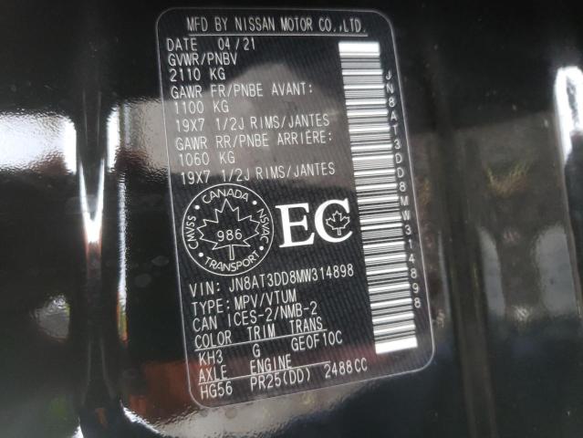 2021 NISSAN ROGUE PLAT JN8AT3DD8MW314898