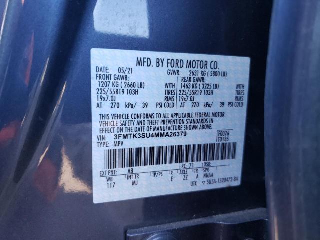 2021 FORD MUSTANG MA 3FMTK3SU4MMA26379