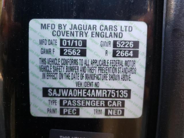 2010 JAGUAR XF SUPERCH SAJWA0HE4AMR75135