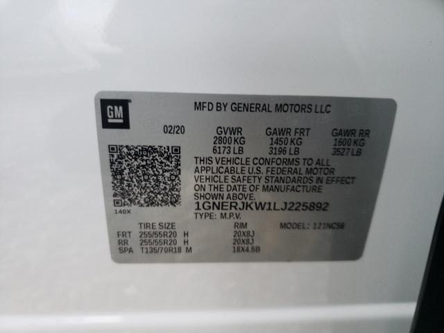2020 CHEVROLET TRAVERSE R 1GNERJKW1LJ225892