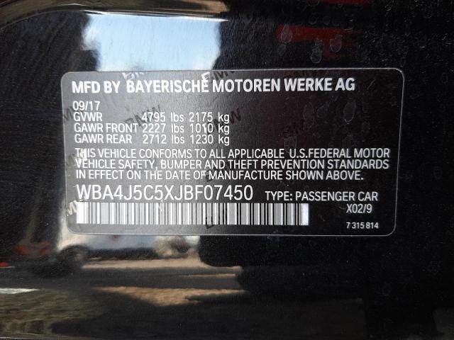2018 BMW 440I GRAN - WBA4J5C5XJBF07450