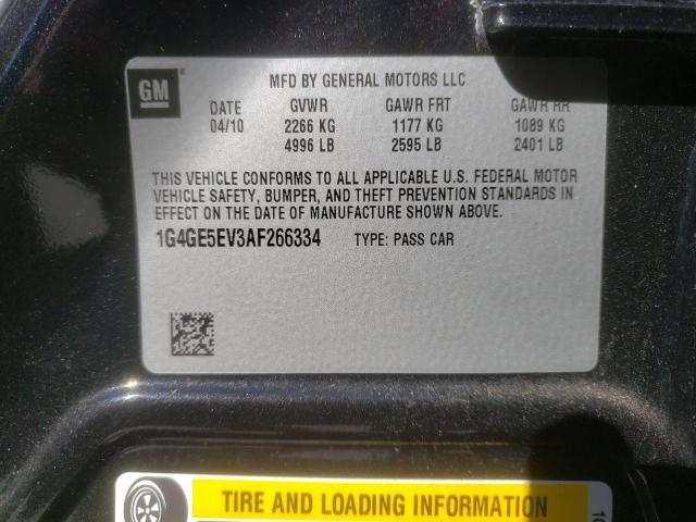 2010 BUICK LACROSSE C 1G4GE5EV3AF266334