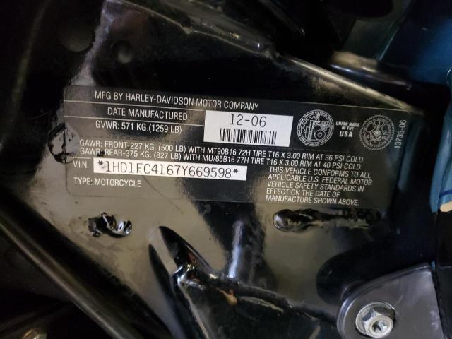 2007 HARLEY-DAVIDSON FLHTCUI 1HD1FC4167Y669598