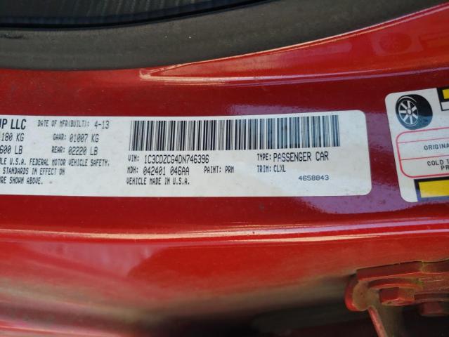 2013 DODGE AVENGER SX 1C3CDZCG4DN746396