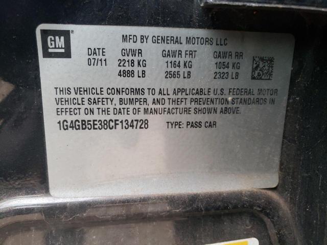 2012 BUICK LACROSSE C 1G4GB5E38CF134728