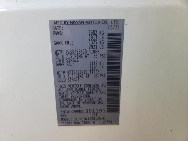 2013 INFINITI JX35 5N1AL0MM9DC351191