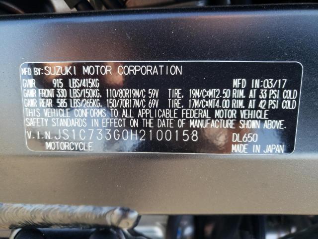 2017 SUZUKI DL650 A JS1C733G0H2100158