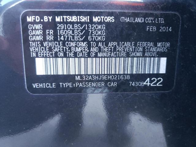 2014 MITSUBISHI MIRAGE DE ML32A3HJ9EH021638