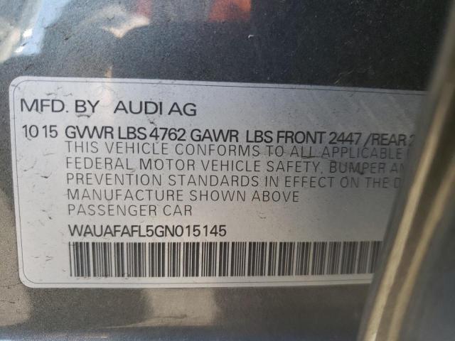 VIN WAUAFAFL5GN015145 2016 Audi A4, Premium S-Line no.10