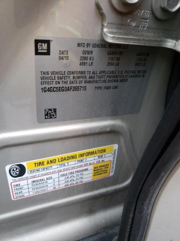 2010 BUICK LACROSSE C 1G4GC5EG0AF265715