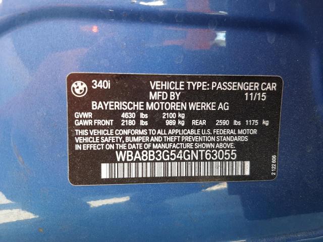 2016 BMW 340 I WBA8B3G54GNT63055