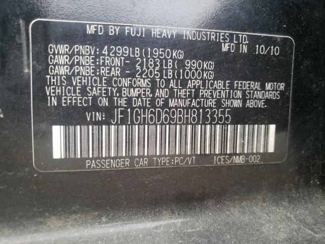 2011 SUBARU IMPREZA OU JF1GH6D69BH813355