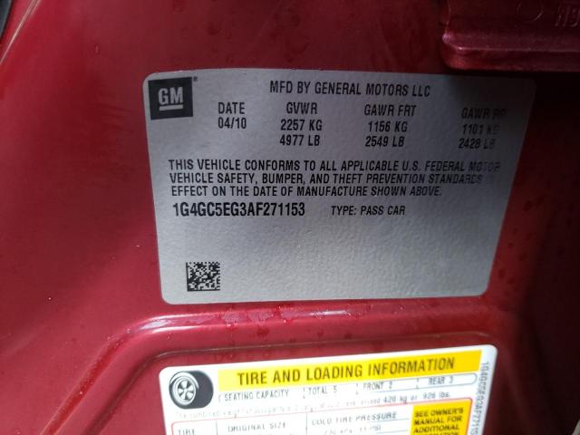 2010 BUICK LACROSSE C 1G4GC5EG3AF271153