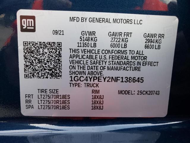Фото: 1GC4YPEY2NF138645 - 10