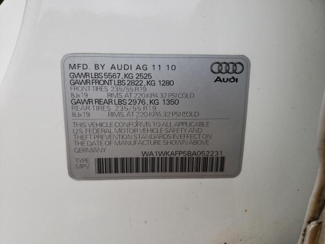 2011 AUDI Q5 PRESTIG WA1WKAFP5BA052231