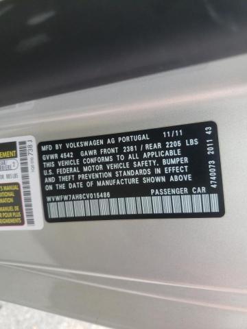2012 VOLKSWAGEN EOS LUX WVWFW7AH8CV015486