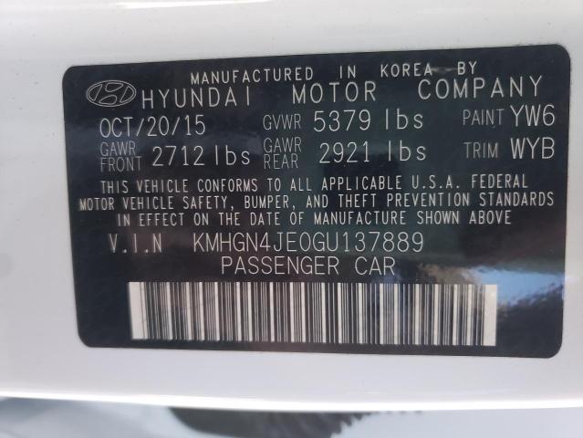2016 HYUNDAI GENESIS KMHGN4JE0GU137889